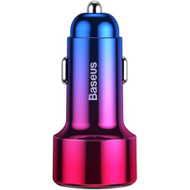 Ładowarka samochodowa Baseus Magic Series PPS USB-C/USB-A 45W różowo-niebieska