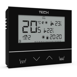 Przewodowy dwustanowy regulator pokojowy czarny ST-292v3 Tech sterowniki