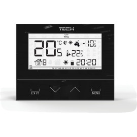 Przewodowy dwustanowy regulator pokojowy czarny ST-292v3 Tech sterowniki