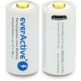 Akumulatorek 16340 / R-CR123 3,7V everActive 700mAh (1 szt.) z zabezpieczeniem