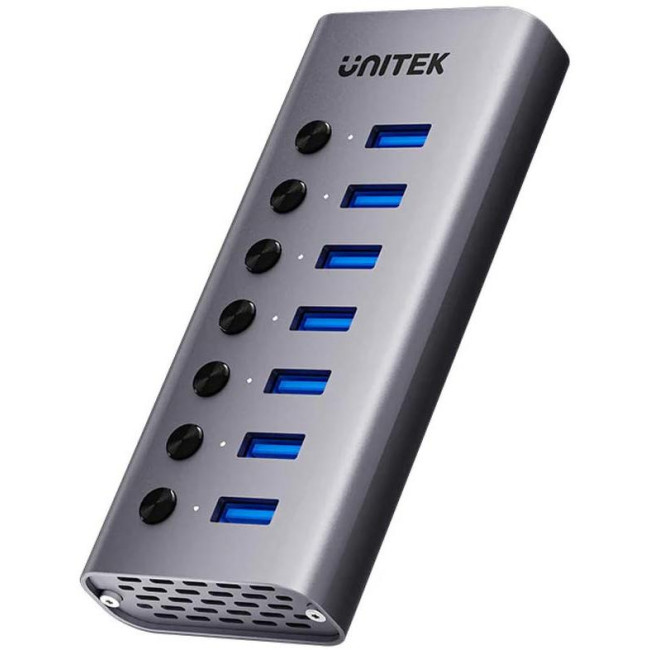 Unitek Hub USB A 3.0 7w1, 5Gbps z przełącznikami portów Unitek Hub USB A 3.0 7w1, 5Gbps z przełącznikami portów