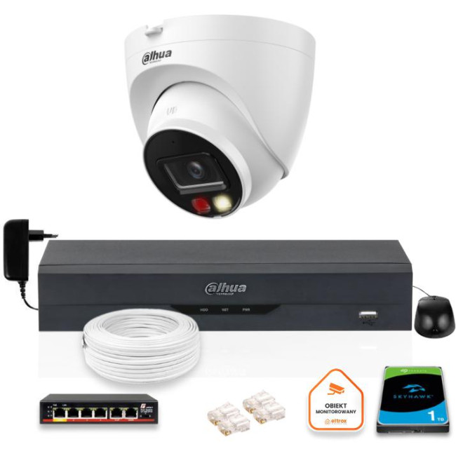 ZESTAW Kamera IP Dahua 8mpx IPC-HDW1839T-A-IL-0280B-S6 + DYSK 1TB ZESTAW Kamera IP Dahua 8mpx IPC-HDW1839T-A-IL-0280B-S6 + DYSK 1TB