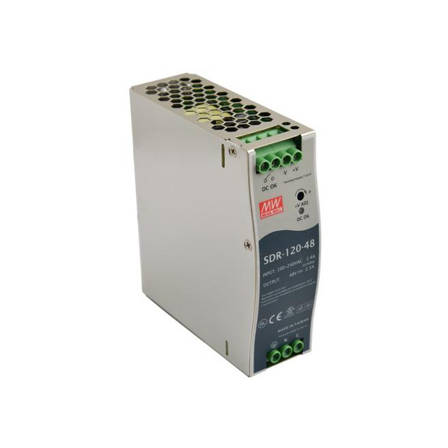 ZASILACZ IMPULSOWY NA SZYNĘ DIN MEAN WELL SDR-120-48