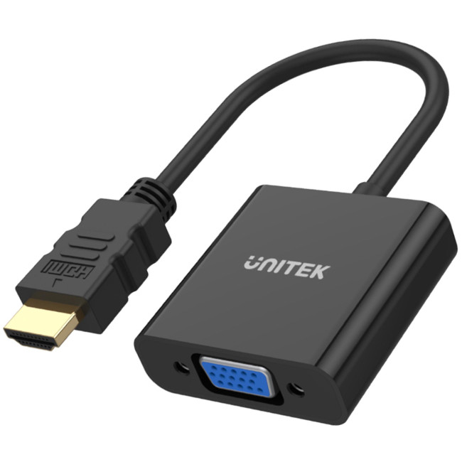 Adapter Unitek Y-6333 HDMI to VGA + audio Adapter Unitek Y-6333 HDMI to VGA + audio
