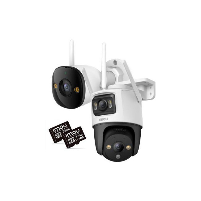 Zestaw 2 kamer IP Imou bullet 3 5MP i Cruiser Dual 10MP z kartami pamięci 32GB Zestaw 2 kamer IP Imou bullet 3 5MP i Cruiser Dual 10MP z kartami pamięci 32GB