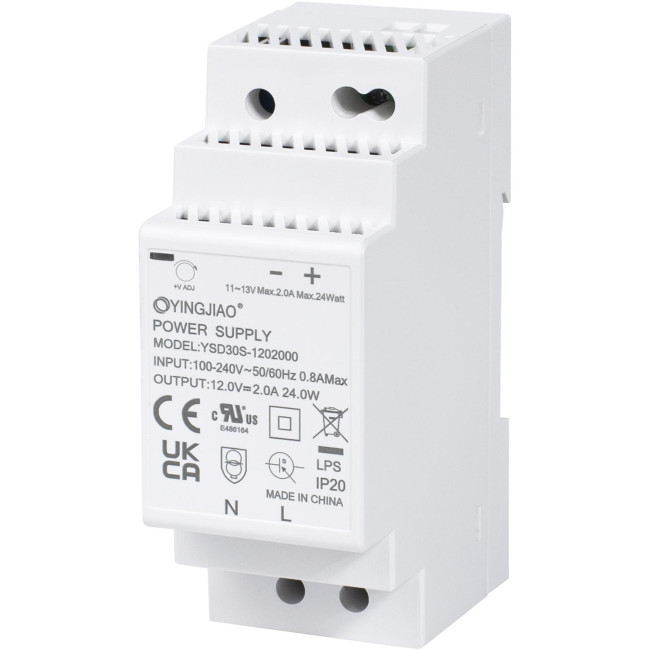 ZASILACZ IMPULSOWY NA SZYNĘ DIN YINGJIAO YSD30S-1202000 12V/24W/2A ZASILACZ IMPULSOWY NA SZYNĘ DIN YINGJIAO YSD30S-1202000 12V/24W/2A