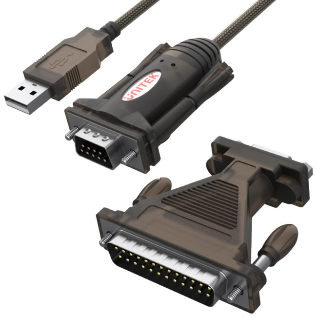 Unitek Y-105A konw. USB 1xRS-232 z adap.DB9F/DB25M Unitek Y-105A konw. USB 1xRS-232 z adap.DB9F/DB25M