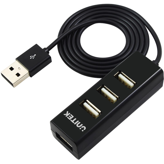 Unitek Y-2140 hub 4x USB 2.0 mini - czarny Unitek Y-2140 hub 4x USB 2.0 mini - czarny