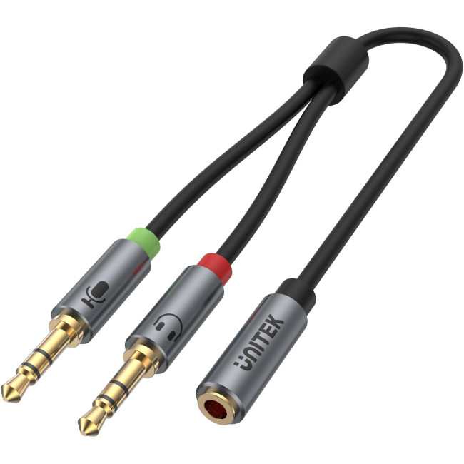 Adapter Unitek Y-C957ABK miniJack 3,5mm (F) - 2x 3,5mm (M) Adapter Unitek Y-C957ABK miniJack 3,5mm (F) - 2x 3,5mm (M)
