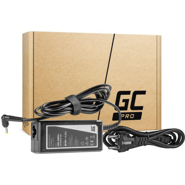 ZASILACZ ŁADOWARKA DO LAPTOPA LENOVO Green Cell PRO AD123P 20V 3,25A 65W 4,0mm/1,7mm ZASILACZ ŁADOWARKA DO LAPTOPA LENOVO Green Cell PRO AD123P 20V 3,25A 65W 4,0mm/1,7mm