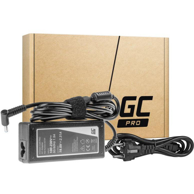 ZASILACZ ŁADOWARKA DO LAPTOPA HP Green Cell PRO AD74P 19,5V 2,31A 45W 4,5mm/3,0mm ZASILACZ ŁADOWARKA DO LAPTOPA HP Green Cell PRO AD74P 19,5V 2,31A 45W 4,5mm/3,0mm
