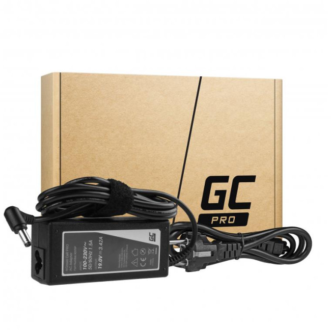 ZASILACZ ŁADOWARKA DO LAPTOPA ASUS TOSHIBA Green Cell PRO AD25P 19V 3,42A 65W 5,5mm/2,5mm ZASILACZ ŁADOWARKA DO LAPTOPA ASUS TOSHIBA Green Cell PRO AD25P 19V 3,42A 65W 5,5mm/2,5mm