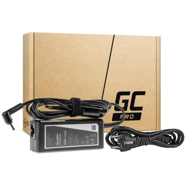ZASILACZ ŁADOWARKA DO LAPTOPA ASUS Green Cell PRO AD41P 19V 3,42A 65W 4,0mm/1,35mm ZASILACZ ŁADOWARKA DO LAPTOPA ASUS Green Cell PRO AD41P 19V 3,42A 65W 4,0mm/1,35mm