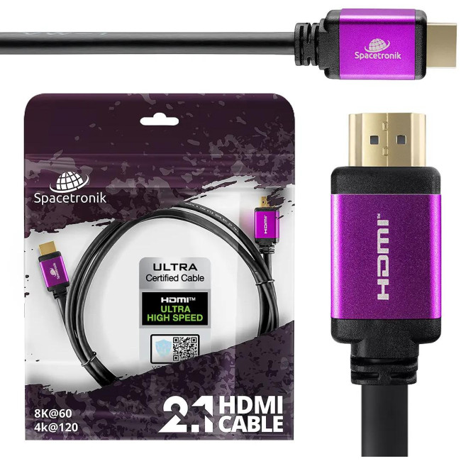 Kabel HDMI 2.1 8K Spacetronik SH-SPR015 1,5m Kabel HDMI 2.1 8K Spacetronik SH-SPR015 1,5m