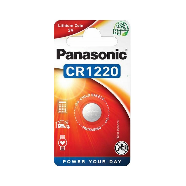 Bateria CR1220 1BL PANASONIC 3V 35mAh (1 szt.) Bateria CR1220 1BL PANASONIC 3V 35mAh (1 szt.)
