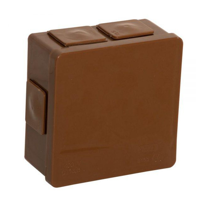 Puszka natynkowa pusta 6 wlotów VIPLAST VP-02 klik BRĄZOWA IP55 86x86x40mm 002-02 Puszka natynkowa pusta 6 wlotów VIPLAST VP-02 klik BRĄZOWA IP55 86x86x40mm 002-02