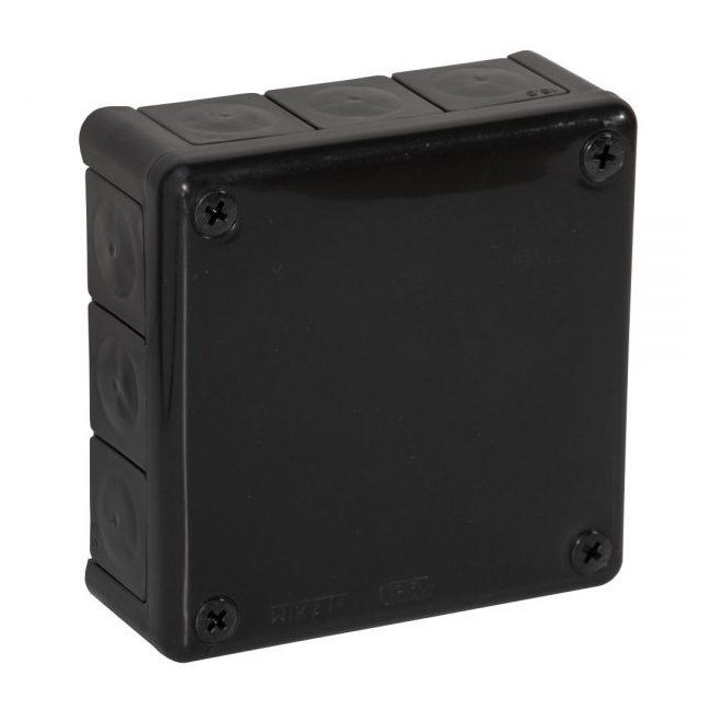 Puszka natynkowa pusta 12 wlotów VIPLAST VP-51 CZARNA IP55 118x118x46mm 051-05 Puszka natynkowa pusta 12 wlotów VIPLAST VP-51 CZARNA IP55 118x118x46mm 051-05