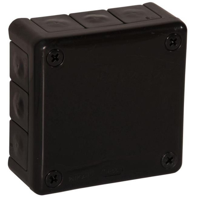 Puszka natynkowa pusta 12 wlotów VIPLAST VP-41 CZARNA IP55 98x98x42mm 041-05 Puszka natynkowa pusta 12 wlotów VIPLAST VP-41 CZARNA IP55 98x98x42mm 041-05