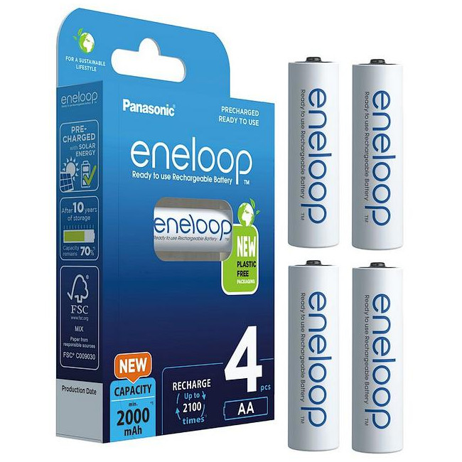 Akumulatorki AA / R6 Panasonic Eneloop 2000mAh BK-3MCDE/4BE (blister 4 szt.) Akumulatorki AA / R6 Panasonic Eneloop 2000mAh BK-3MCDE/4BE (blister 4 szt.)