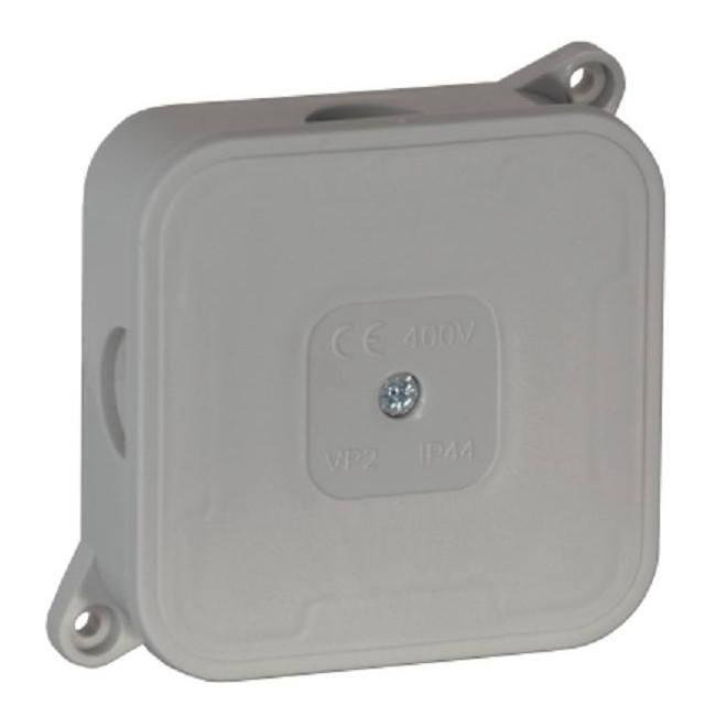 Puszka natynkowa pusta 4 wloty VIPLAST VP-2 SZARA IP44 85x85x35mm 027-03 Puszka natynkowa pusta 4 wloty VIPLAST VP-2 SZARA IP44 85x85x35mm 027-03