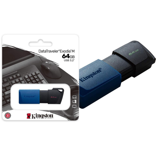 Pendrive Kingston Data Traveler Exodia M 64GB USB3.2 Gen1 Pendrive Kingston Data Traveler Exodia M 64GB USB3.2 Gen1