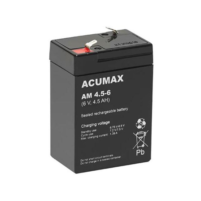 Akumulator AGM ACUMAX serii AM 6V 4,5Ah Akumulator AGM ACUMAX serii AM 6V 4,5Ah