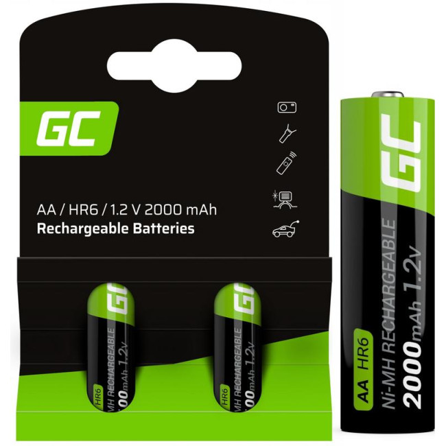 AKUMULATORKI Green Cell 2x AA HR6 2000mAh GR06 AKUMULATORKI Green Cell 2x AA HR6 2000mAh GR06