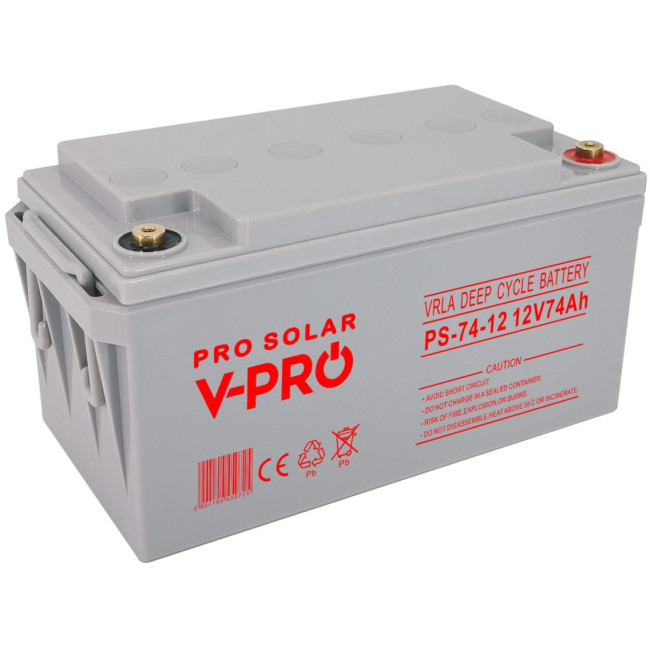 AKUMULATOR VOLT POLSKA DEEP CYCLE VPRO SOLAR 12V 74Ah VRLA BEZOBSŁUGOWY AKUMULATOR VOLT POLSKA DEEP CYCLE VPRO SOLAR 12V 74Ah VRLA BEZOBSŁUGOWY
