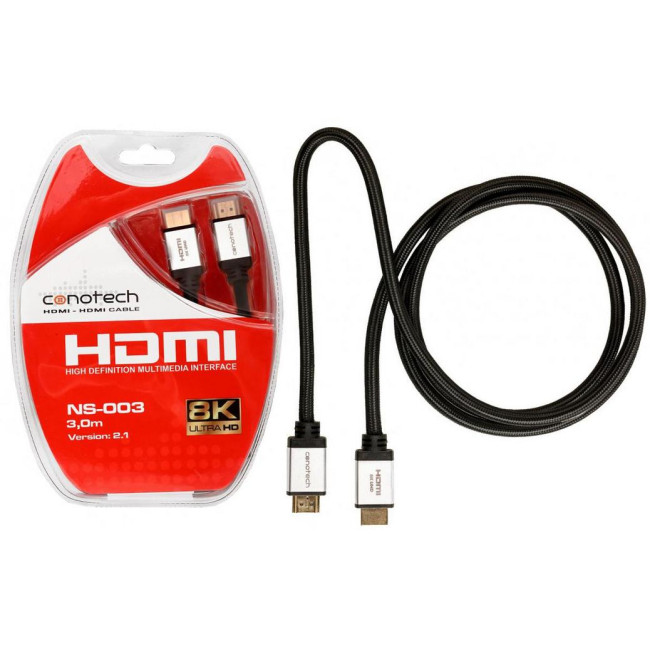 Kabel Hdmi Conotech NS-003 8K ver. 2.1 - 3m Kabel Hdmi Conotech NS-003 8K ver. 2.1 - 3m