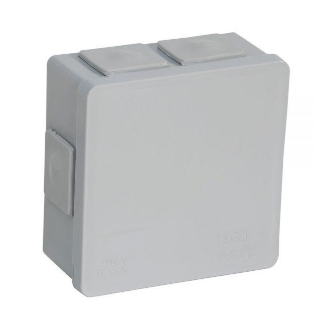 Puszka natynkowa pusta 6 wlotów VIPLAST VP-02 klik SZARA IP55 86x86x40mm 002-03 Puszka natynkowa pusta 6 wlotów VIPLAST VP-02 klik SZARA IP55 86x86x40mm 002-03