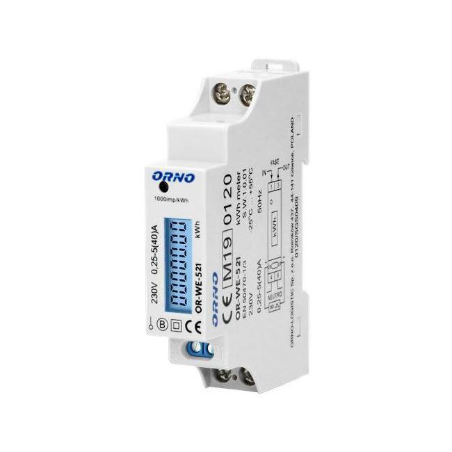 Licznik energii elektrycznej 1-fazowy ORNO OR-WE-521