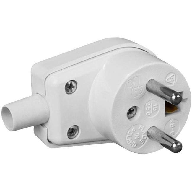 Wtyczka kątowa 220-01 16A 250V IP20 BIAŁA VIPLAST 220-01 Wtyczka kątowa 220-01 16A 250V IP20 BIAŁA VIPLAST 220-01