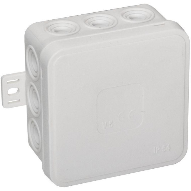 Puszka natynkowa pusta 12 wlotów VIPLAST V5 klik BIAŁA IP54 75x75x41mm 035-01 Puszka natynkowa pusta 12 wlotów VIPLAST V5 klik BIAŁA IP54 75x75x41mm 035-01
