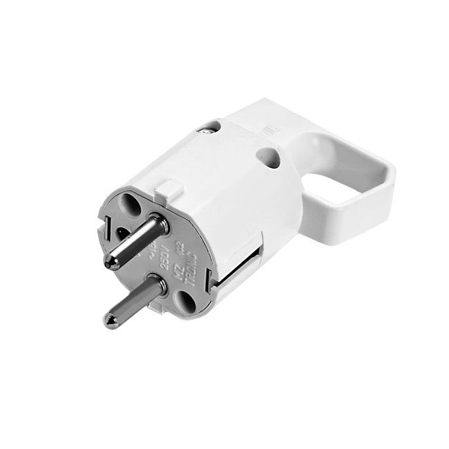 Wtyczka 325-01 z uchem, z uziemieniem "uni-schuko" 16A 250V IP20 BIAŁA VIPLAST 325-01 Wtyczka 325-01 z uchem, z uziemieniem "uni-schuko" 16A 250V IP20 BIAŁA VIPLAST 325-01
