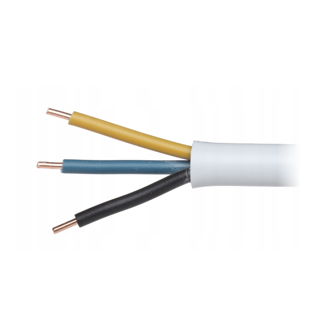 Przewód elektryczny drut okrągły YDY 450/750V 3x1,5mm2 1m MERCOR Przewód elektryczny drut okrągły YDY 450/750V 3x1,5mm2 1m MERCOR