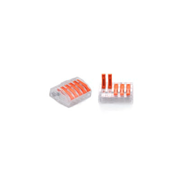 ZŁĄCZKA DO PRZEWODÓW ZATRZASKOWA 0,2-4,0mm2 PC-235 5GNIAZD (30szt.) ZŁĄCZKA DO PRZEWODÓW ZATRZASKOWA 0,2-4,0mm2 PC-235 5GNIAZD (30szt.)