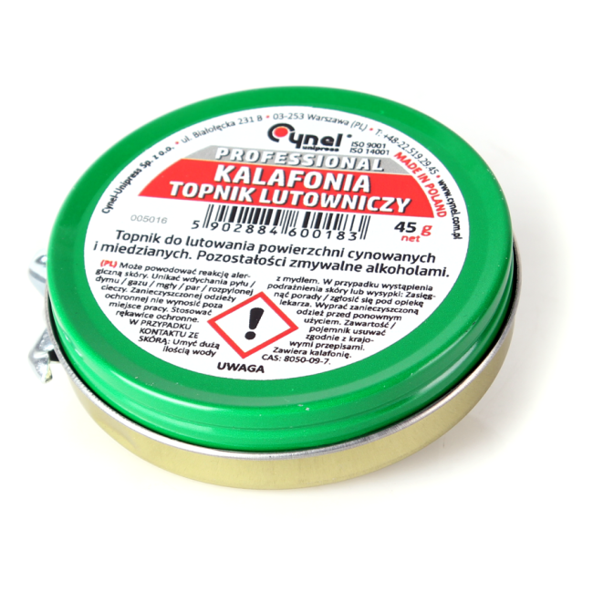 KALAFONIA LUTOWNICZA CYNEL 45G KALAFONIA LUTOWNICZA CYNEL 45G