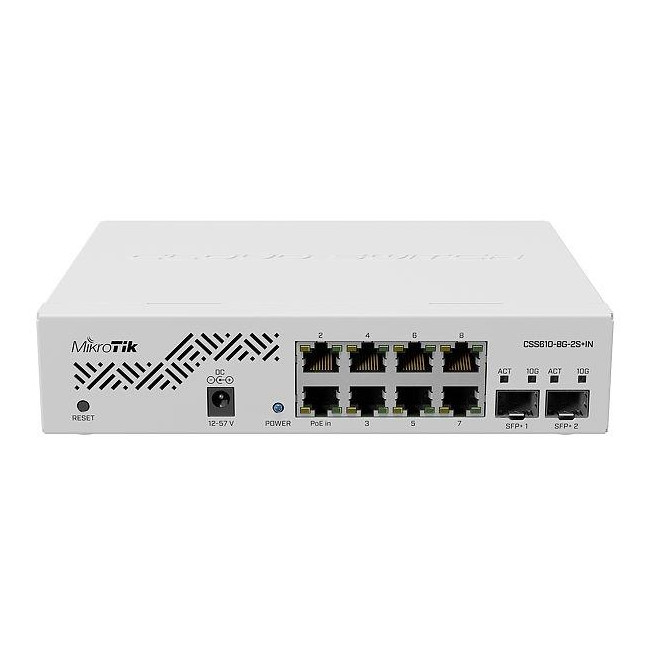 MIKROTIK ROUTERBOARD CSS610-8G-2S+IN MIKROTIK ROUTERBOARD CSS610-8G-2S+IN