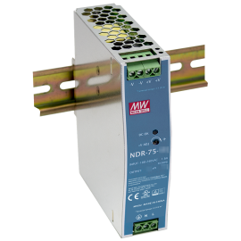 ZASILACZ IMPULSOWY NA SZYNĘ DIN MEAN WELL NDR-75-48 48V/75W/1.6A