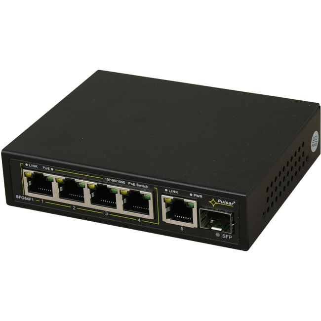 Switch 6-portowy PULSAR SFG64F1 do 4 kamer IP Switch 6-portowy PULSAR SFG64F1 do 4 kamer IP