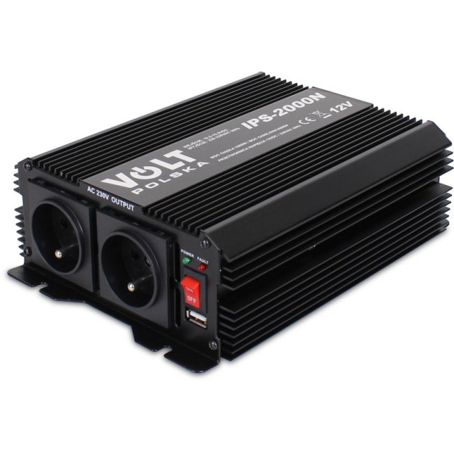 Przetwornica Volt Polska IPS-2000N 12V / 230V 1000/2000W Przetwornica Volt Polska IPS-2000N 12V / 230V 1000/2000W