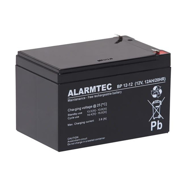 Akumulator AGM ALARMTEC serii BP 12V 12Ah Akumulator AGM ALARMTEC serii BP 12V 12Ah