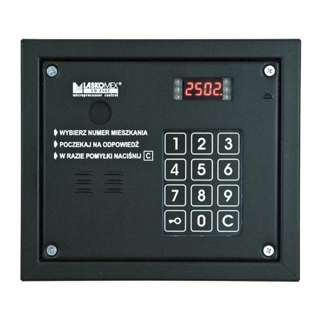 Laskomex CP-2503R czarna Panel audio z czytnikiem kluczy RFID Laskomex CP-2503R czarna Panel audio z czytnikiem kluczy RFID
