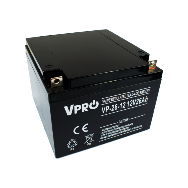 Akumulator VOLT POLSKA AGM VPRO 12V 26Ah Akumulator VOLT POLSKA AGM VPRO 12V 26Ah