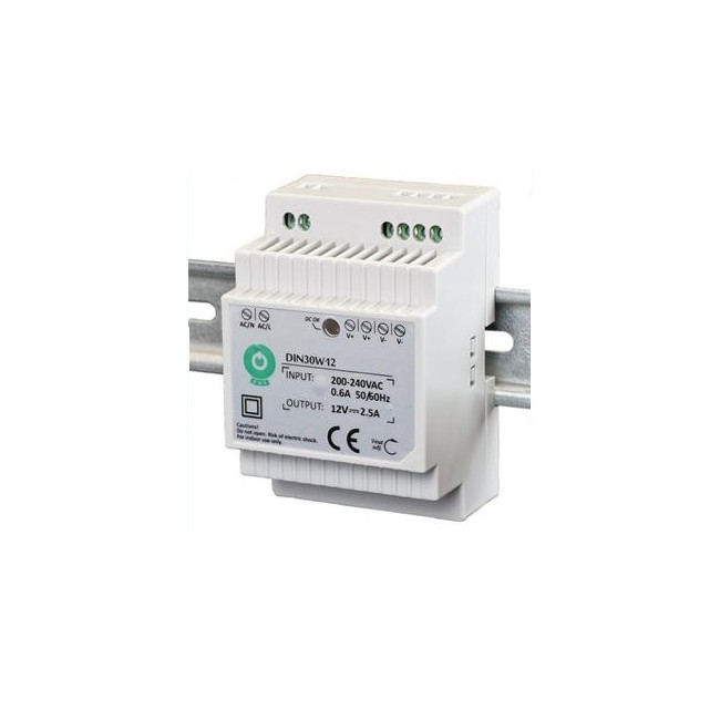 ZASILACZ DIN ''EURA'' DIN30W12 12V 2,5 A DC ZASILACZ DIN ''EURA'' DIN30W12 12V 2,5 A DC