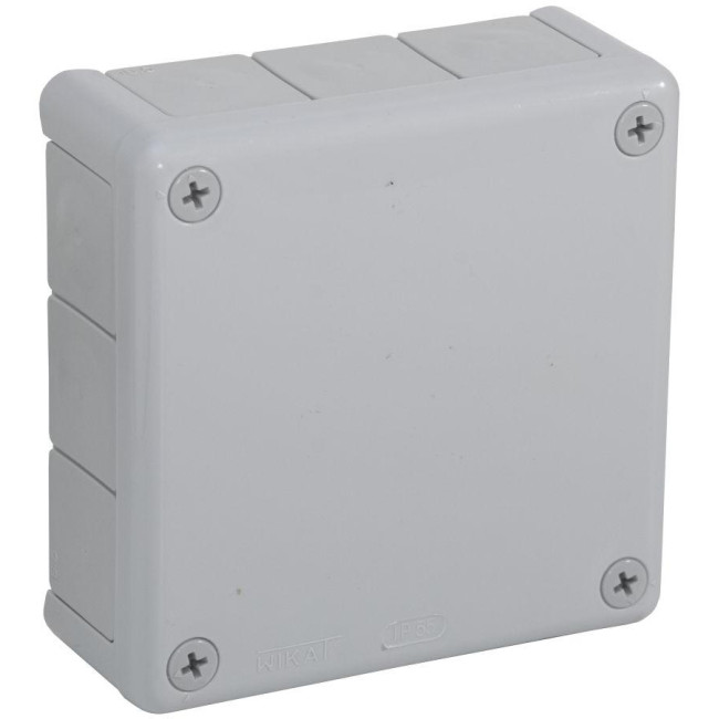 Puszka natynkowa pusta 12 wlotów VIPLAST VP-51 SZARA IP55 118x118x46mm 051-03 Puszka natynkowa pusta 12 wlotów VIPLAST VP-51 SZARA IP55 118x118x46mm 051-03